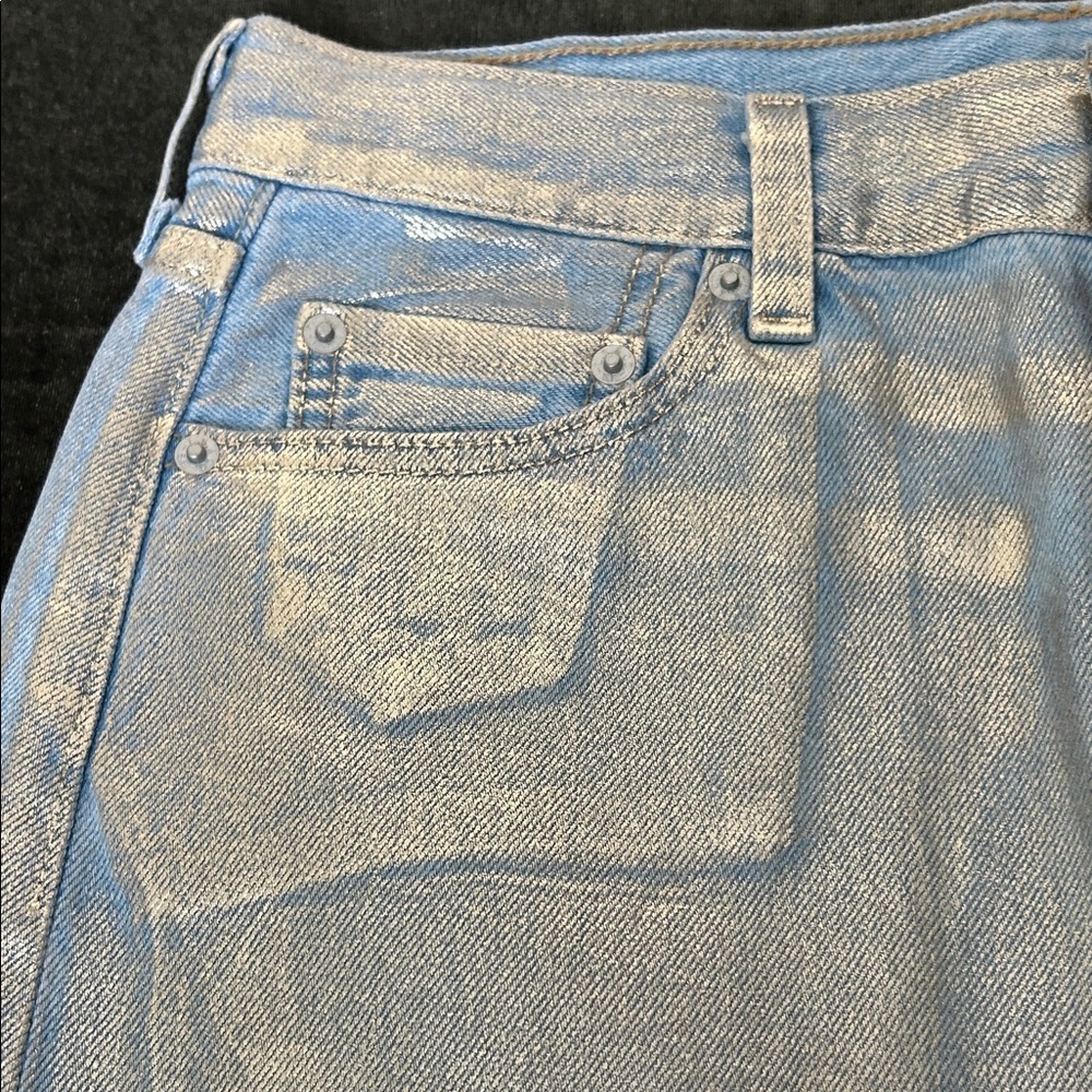 Levi's silver coated denim pencil skirt - Picture 5 of 11